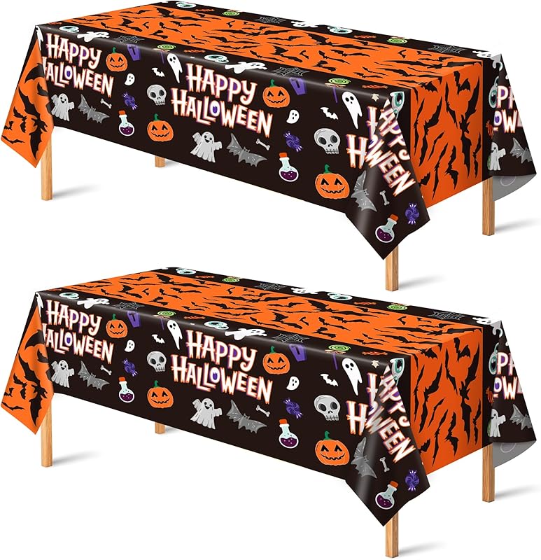 OHOME 4 Pack Halloween Tablecloth
